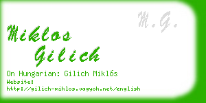 miklos gilich business card